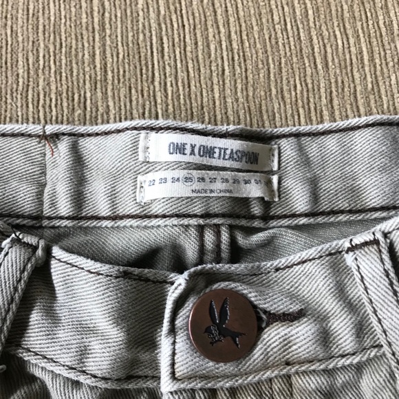 One Teaspoon Khaki Green Cut-Offs Shorts Sz 25 - Picture 7 of 10